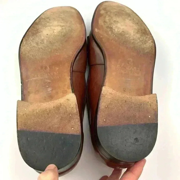 Magnanni mens loafers size 12 cognac brown leather - Picture 7 of 13